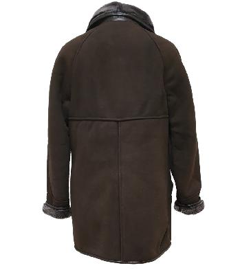SL117716 - Ladies Classic Sheepskin Coat In Brown